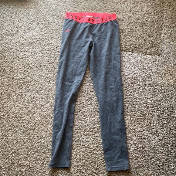 Under Armour Gray and Hot Pink Leggins - Picture 1 of 3